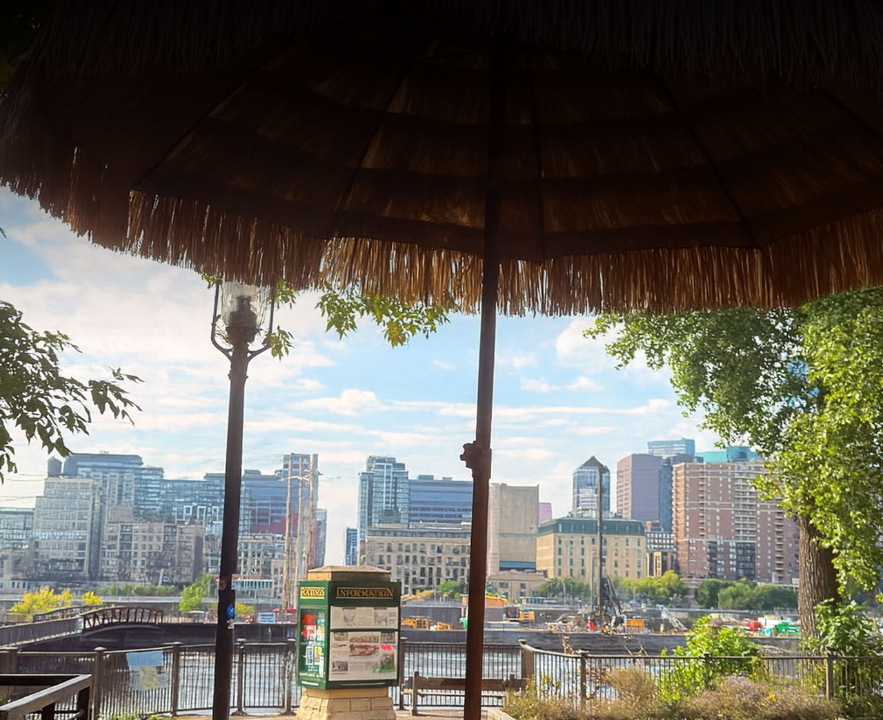 Cabana Club patio with city view